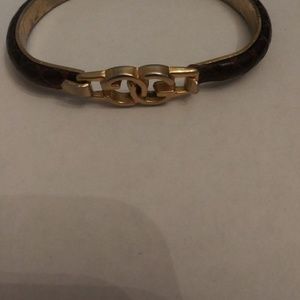1970s 24 KT Plate Vintage Gucci Snakeskin bangle